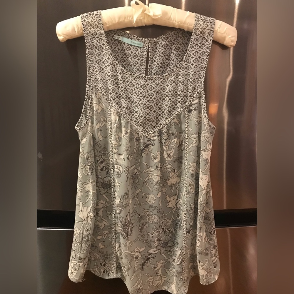 MAURICES Sleeveless Print Blouse Sz XS